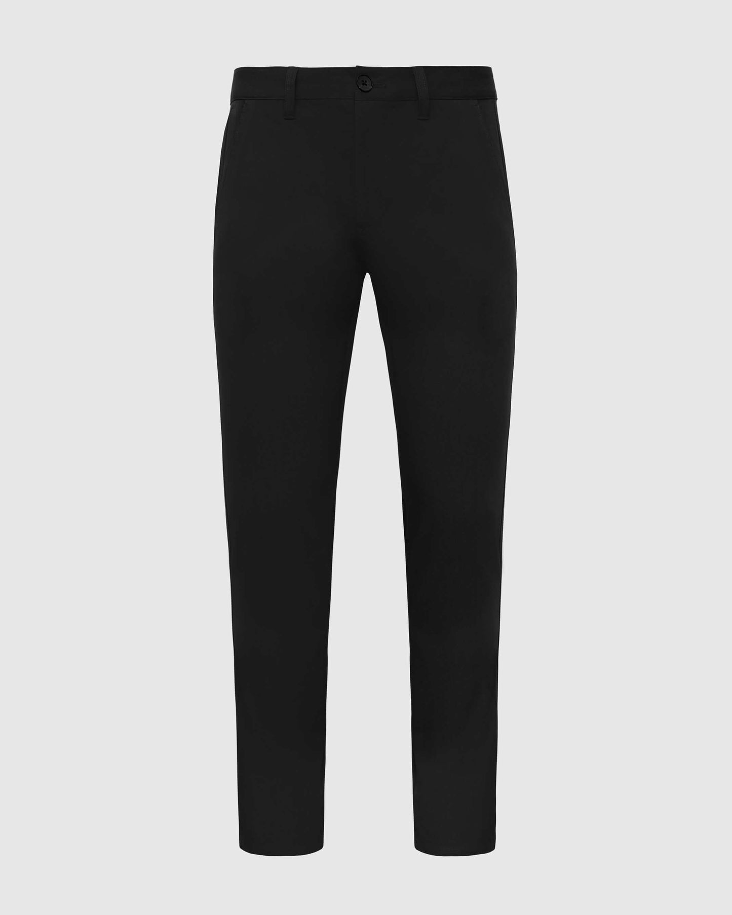 Svart Smal Twill Chinosbukse