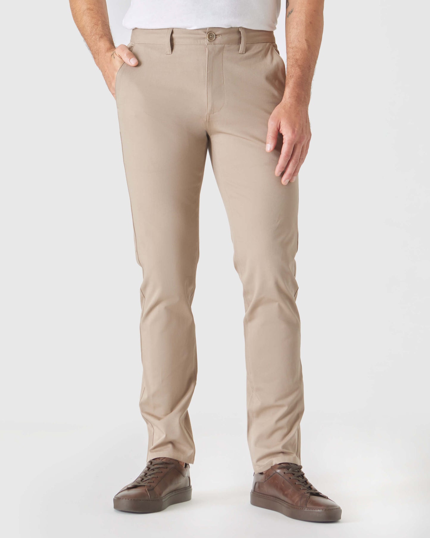 Khaki Smal Twill Chinosbukse