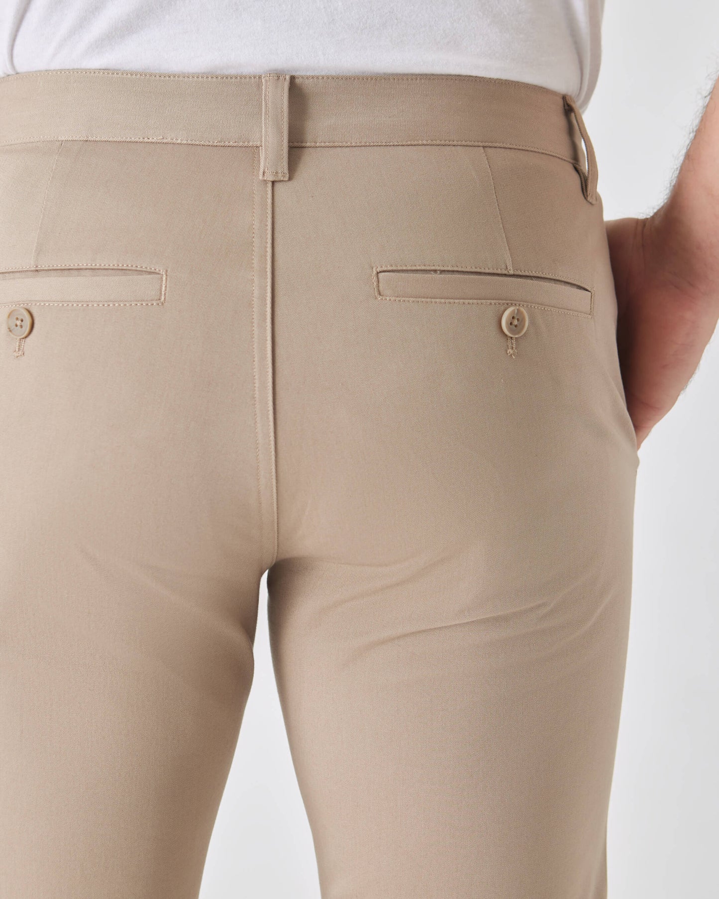 Khaki Smal Twill Chinosbukse