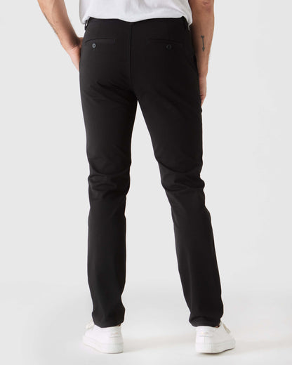 Svart Smal Twill Chinosbukse