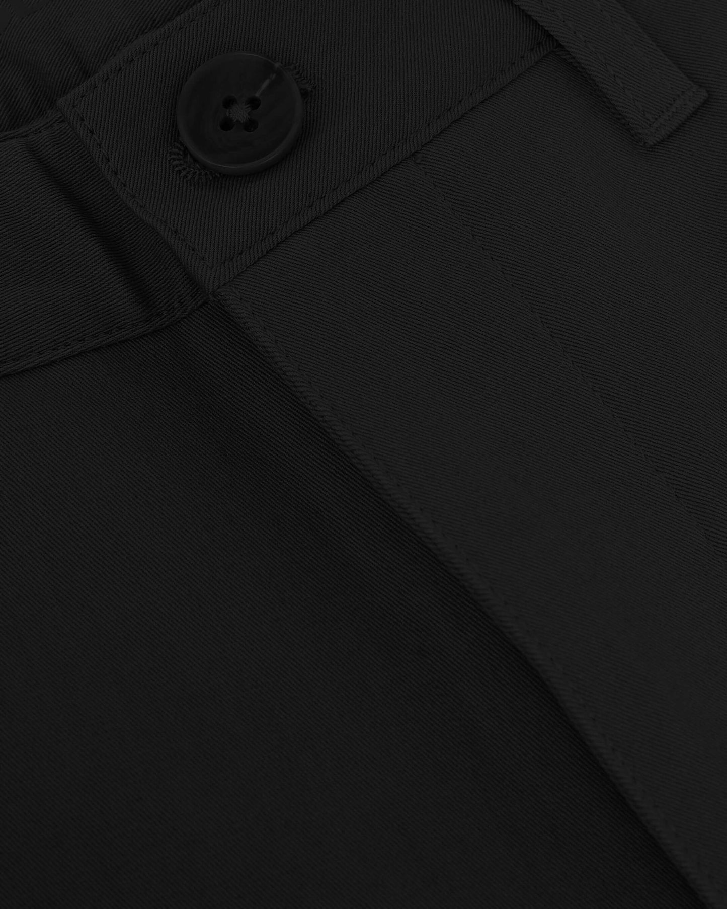 Svart Smal Twill Chinosbukse