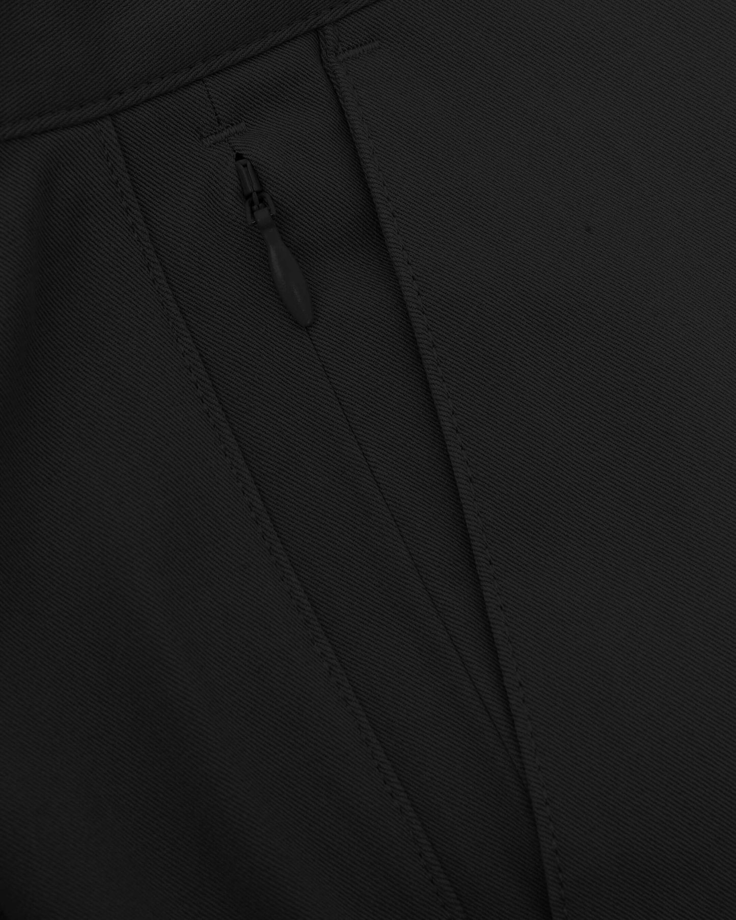 Svart Smal Twill Chinosbukse