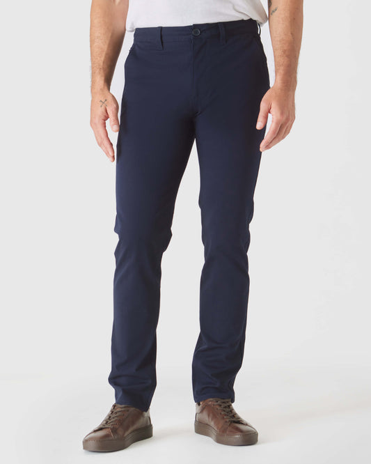 Marineblå Smal Twill Chinosbukse
