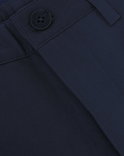 Marineblå Smal Twill Chinosbukse