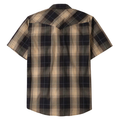 Odin | Western Herreskjorte Kortermet Ruter Pearl Snap Casual Arbeidsskjorte
