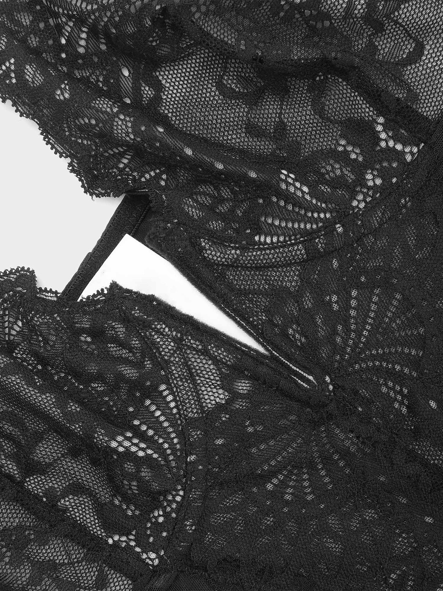 Elena | Shapewear Body med Blonder eller Imitert Skinnskjørt