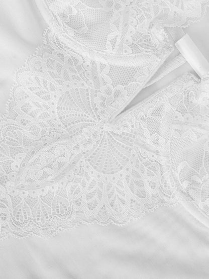 Elena | Shapewear Body med Blonder eller Imitert Skinnskjørt