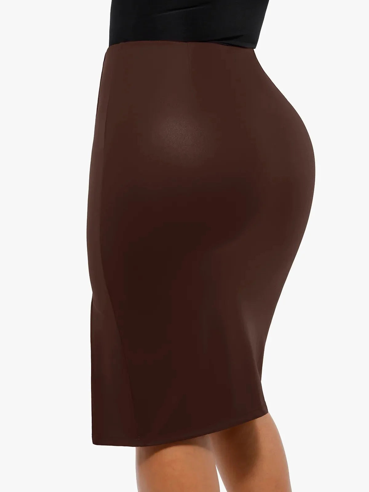 Elena | Shapewear Body med Blonder eller Imitert Skinnskjørt